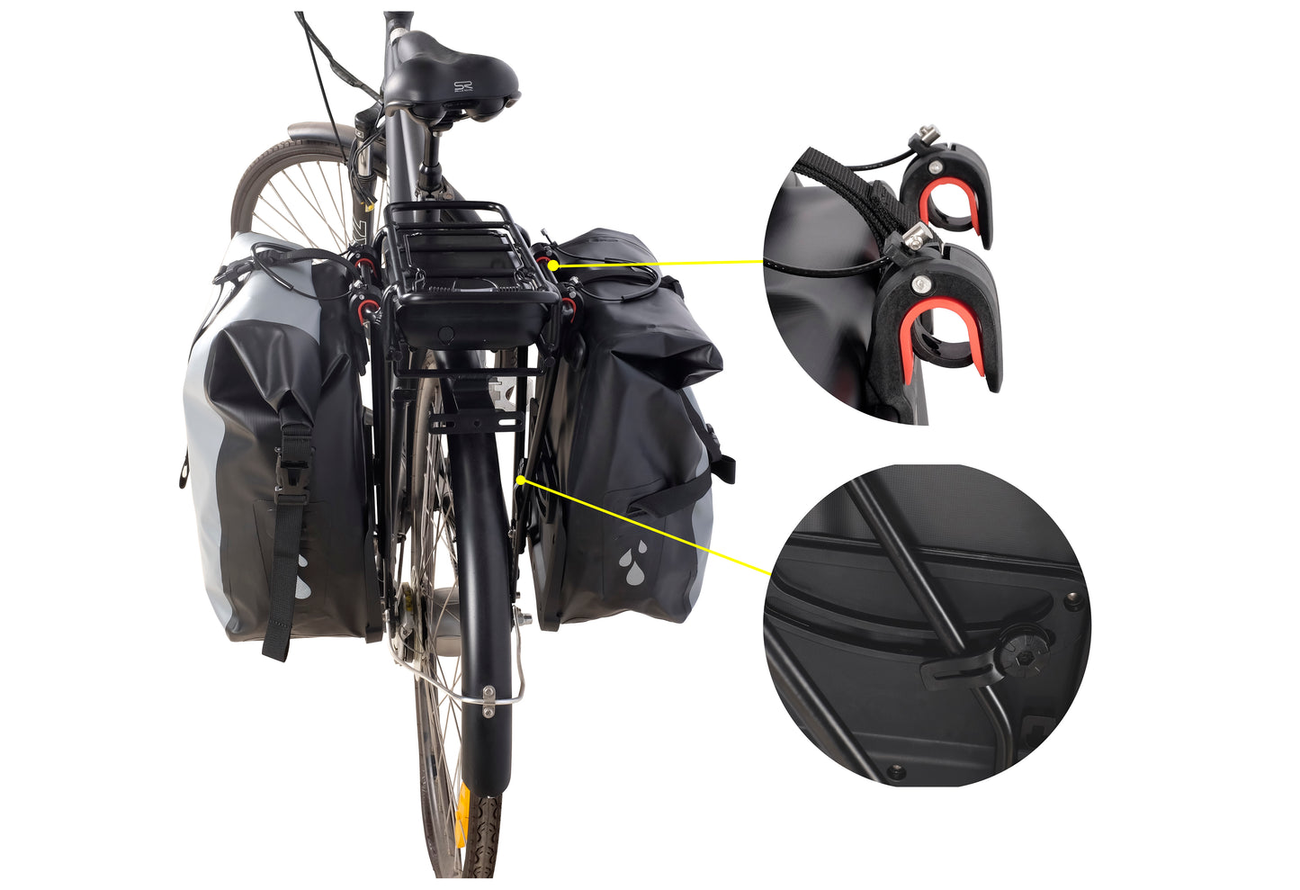 Powersmart Wasserdichte Fahrradtasche 25L robust und langlebig