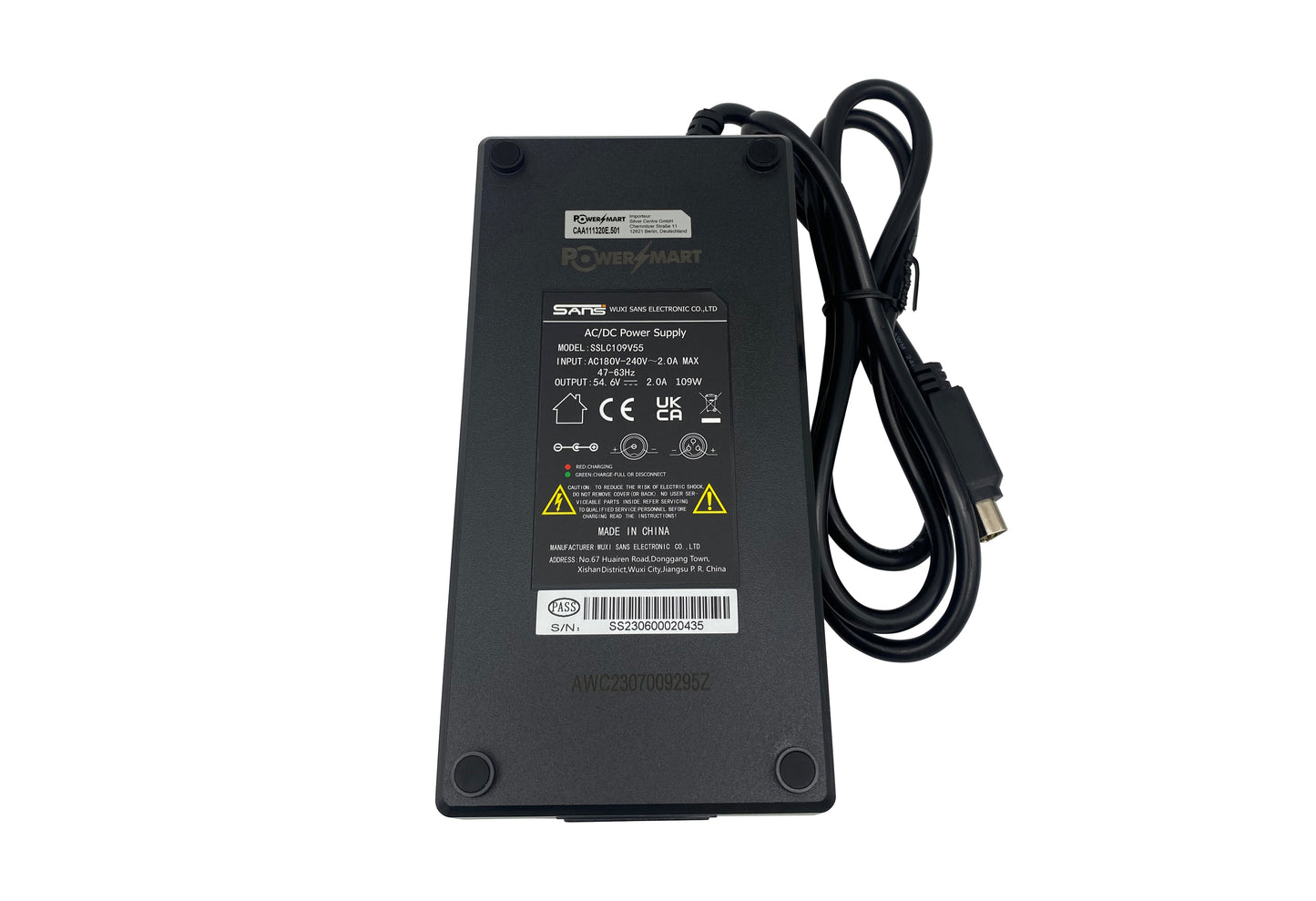 Powersmart Ladegerät für Phylion Akku Joycube SF-06S / RC1701 - 48V 2A