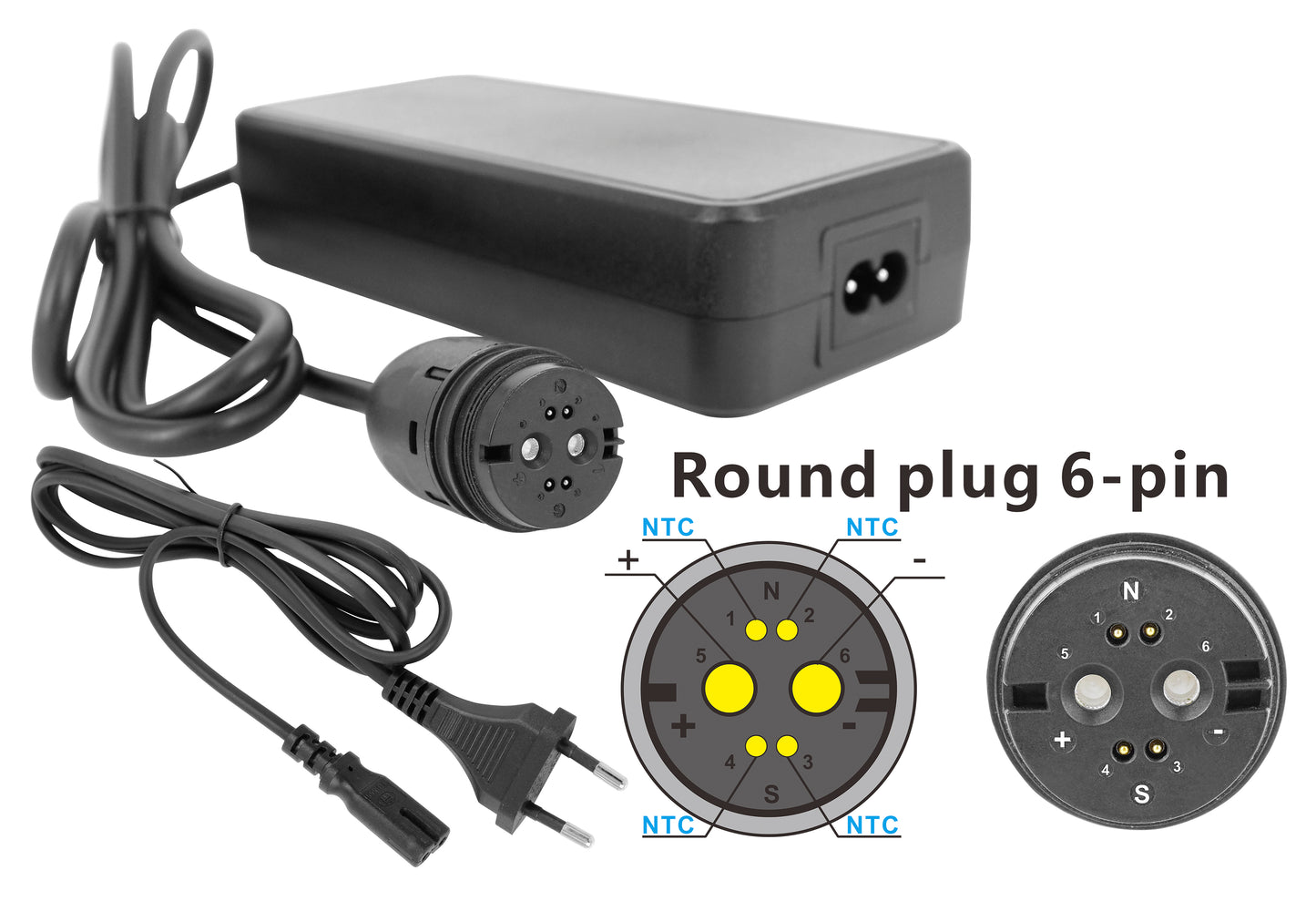 42V 2A Charger for 36V BMZ / Rotwild / Impulse Batteries | Rosenberger Magnetic Plug