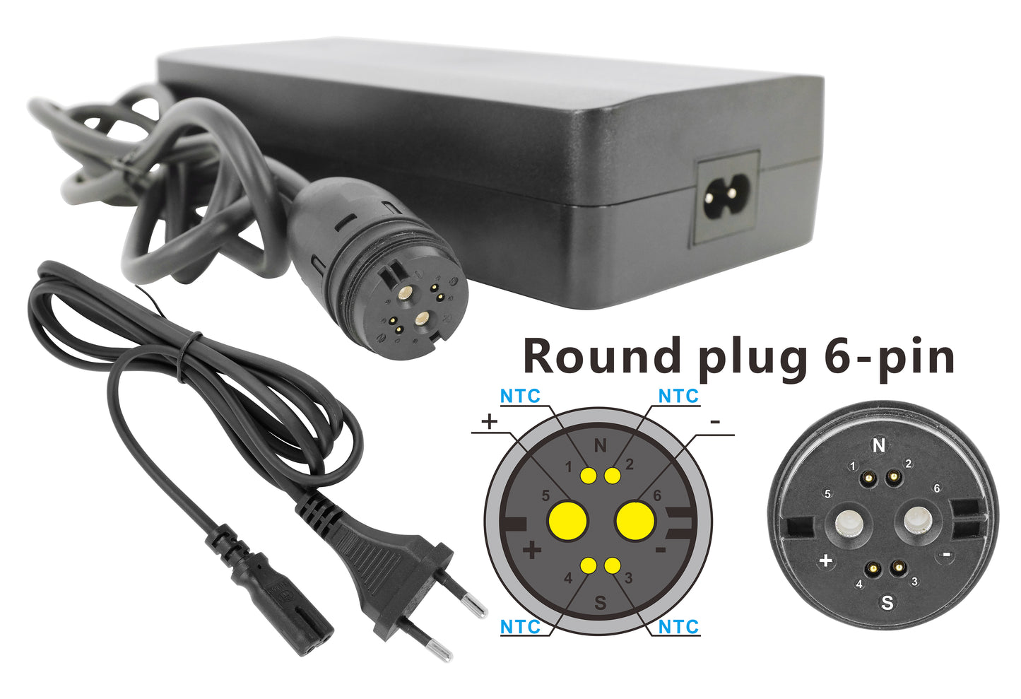 42V 4A Fast Charger for 36V BMZ / Rotwild / Impulse Batteries | Rosenberger Magnetic Plug
