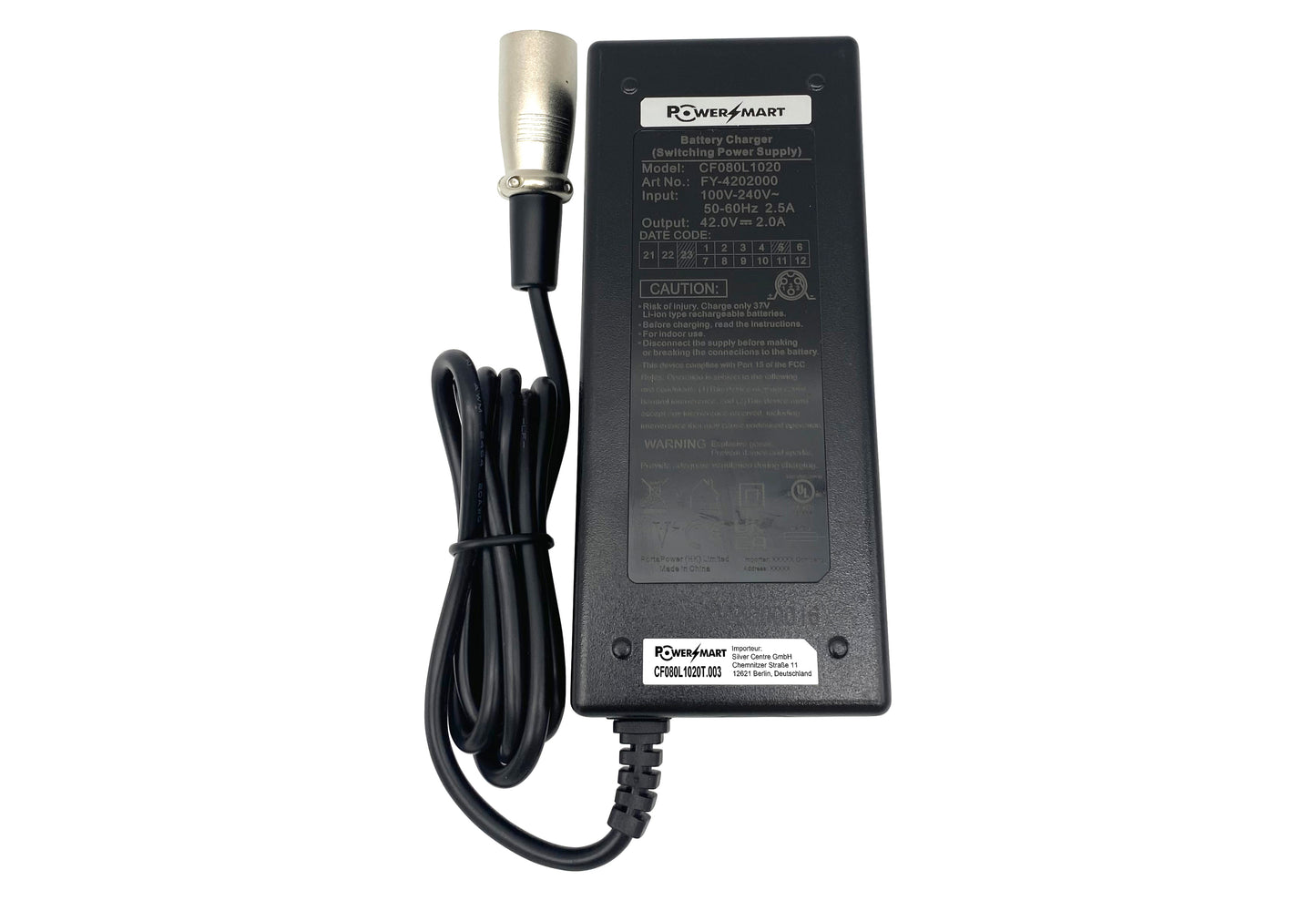 Ladegerät für Prophete SideClick Akkus 36V/2A (XLR 3-polig)