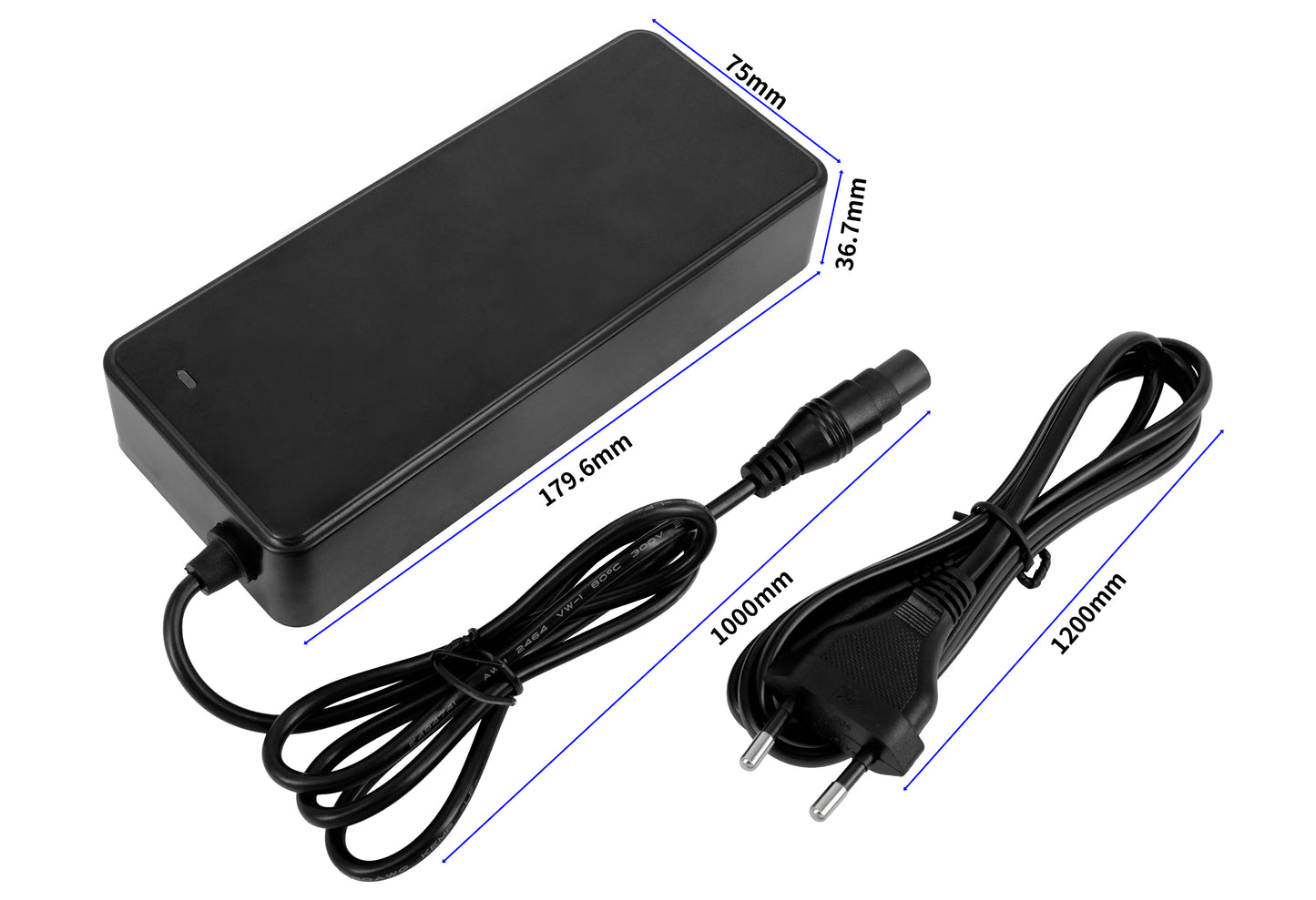 Chargeur de trottinette électrique 53,6 V 2 A | Xiaomi, Ninebot et Navee | Pour batterie 48 V