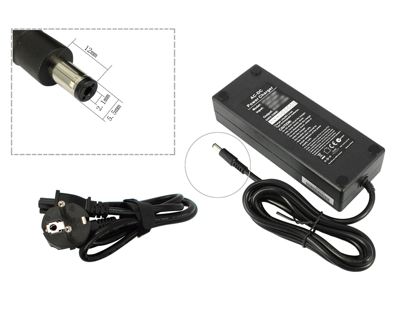 Hoogwaardige e-bike lader 48V 1.8A voor accu's van LLOBE (DC 5.5×2.1mm)