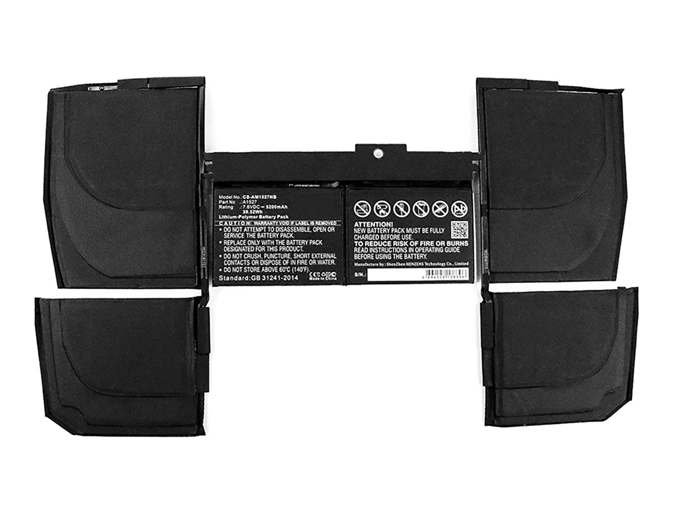 Vervanging voor Apple MacBook Retina 12" A1534 (jaar 2016 - 2017) Laptopbatterij