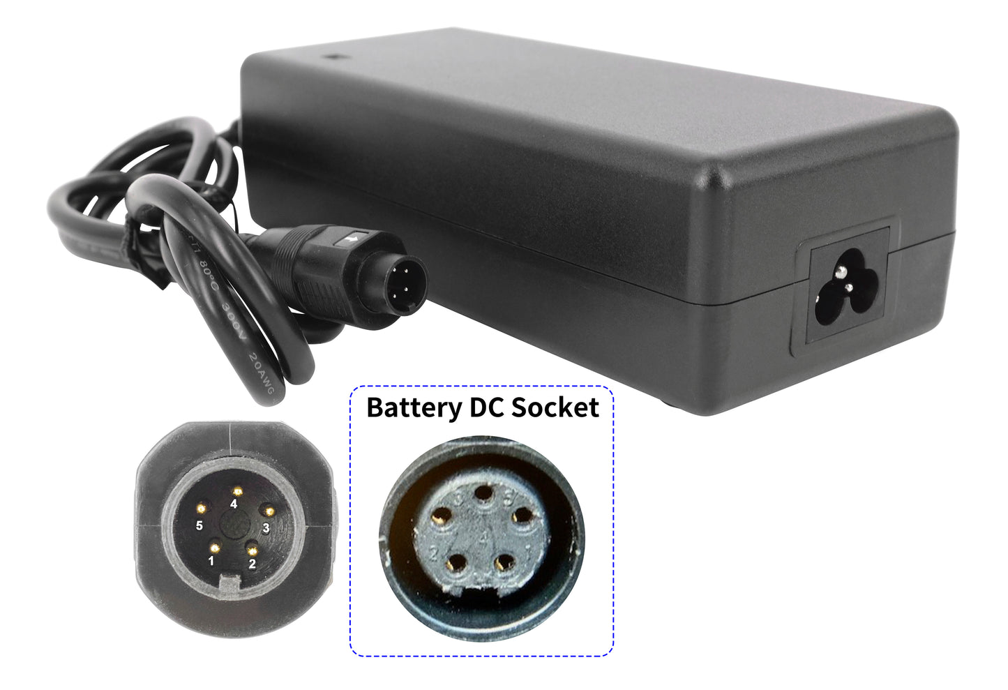 42V 2A E-Bike Charger for 36V Batteries (5-Pin SVD Plug) | Fits Phylion, Joycube, Batavus, Crescent & Gitane