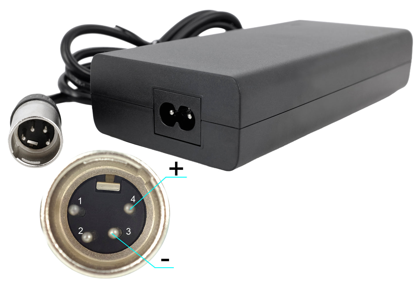 Cargador Powersmart BC1142-E (XLR de 4 pines) - 42.0V 3.0A - para impulsos 36V