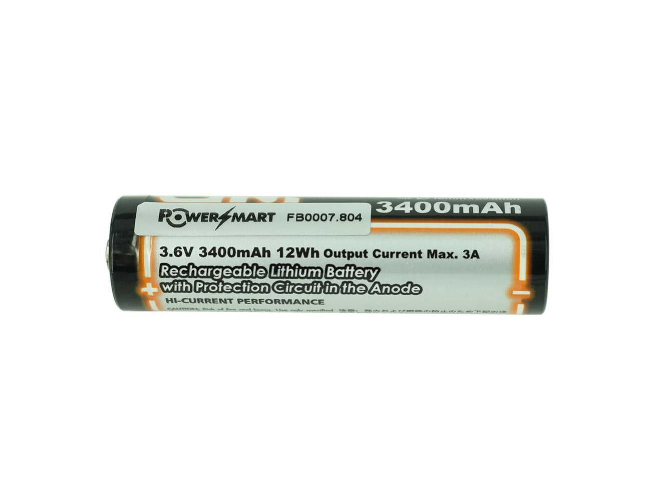 PowerSmart 3400mAh 18650 wiederaufladbare Lithiumbatterie für Taschenlampe