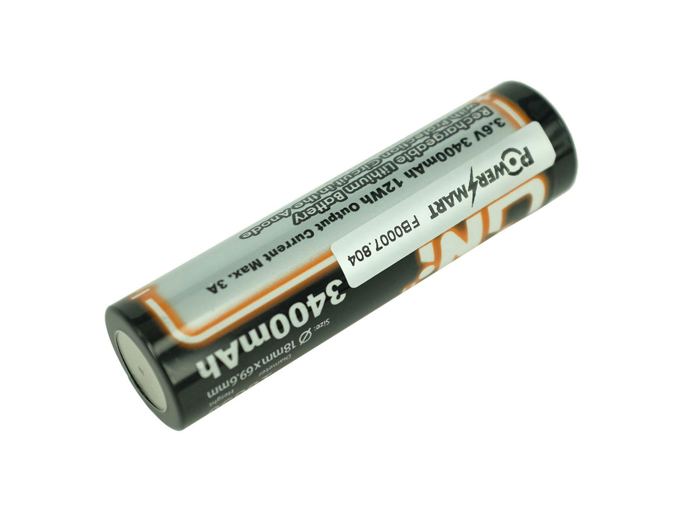 PowerSmart 3400mAh 18650 wiederaufladbare Lithiumbatterie für Taschenlampe
