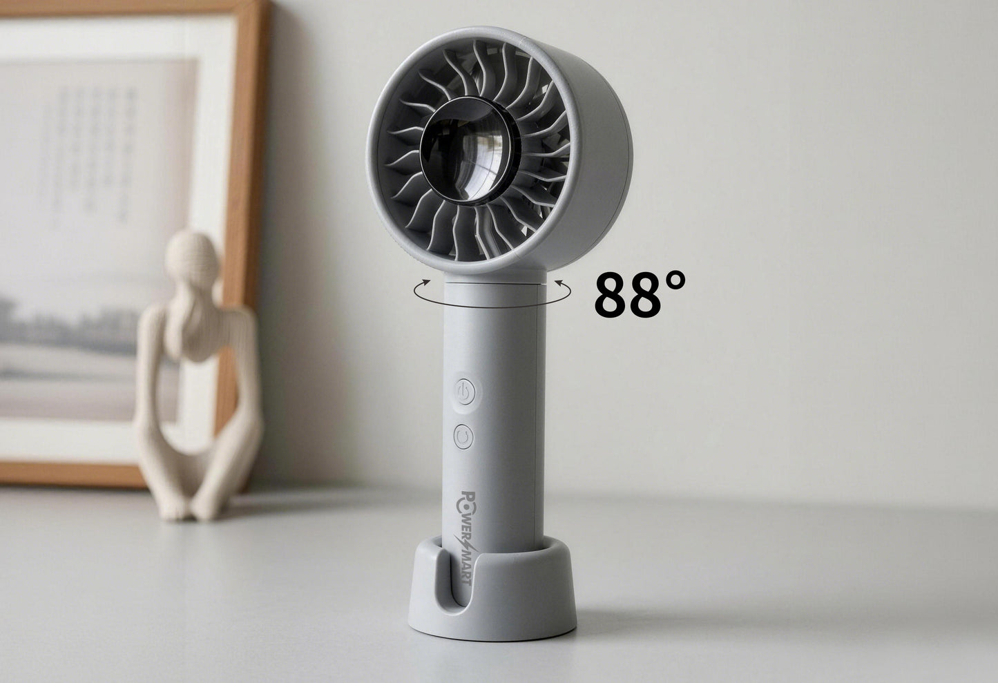 Přenosný oscilující ventilátor | 4500mAh a 6rychlostní chytrý displej