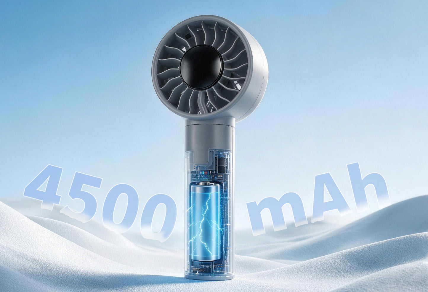 Přenosný oscilující ventilátor | 4500mAh a 6rychlostní chytrý displej