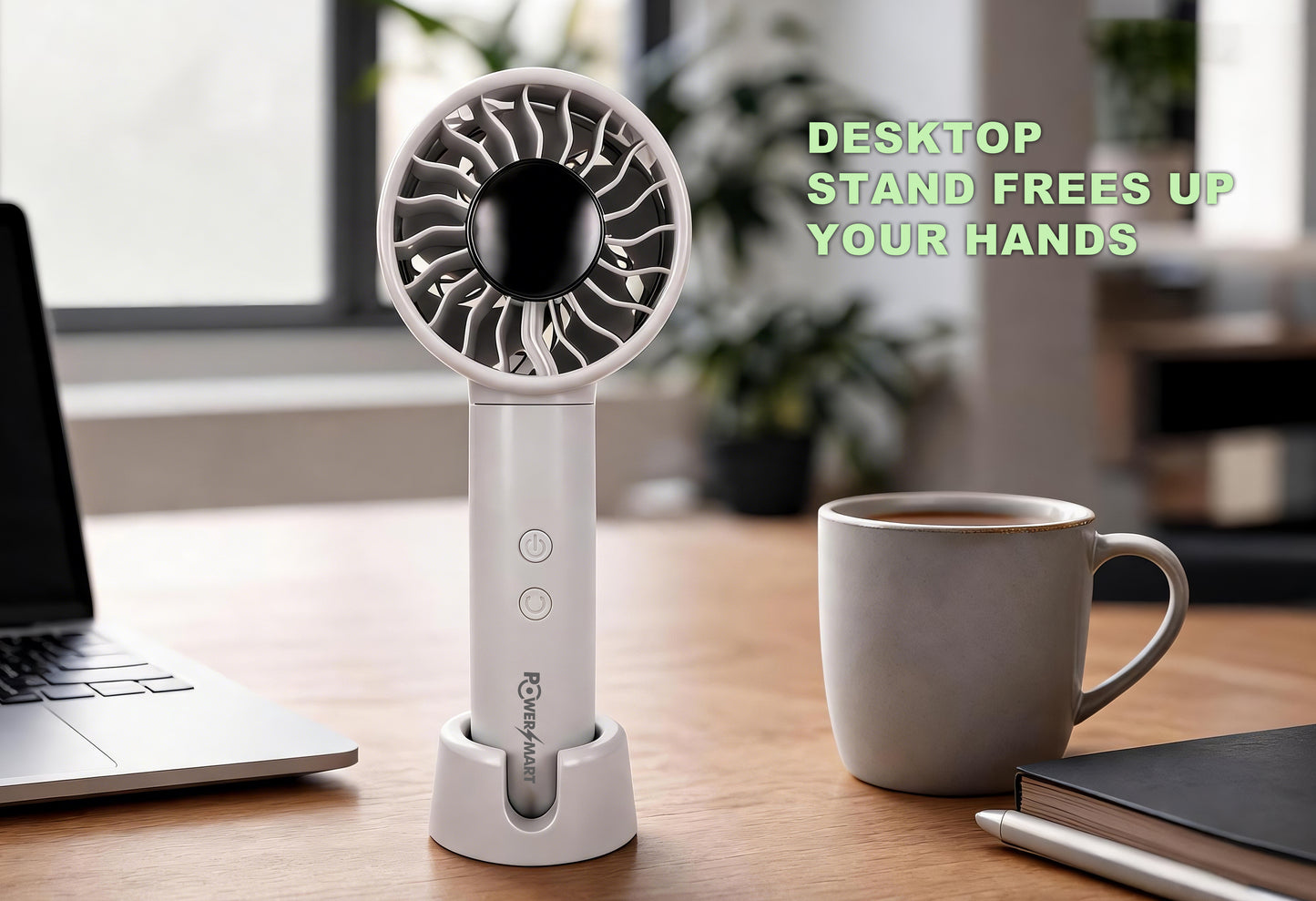 Přenosný oscilující ventilátor | 4500mAh a 6rychlostní chytrý displej