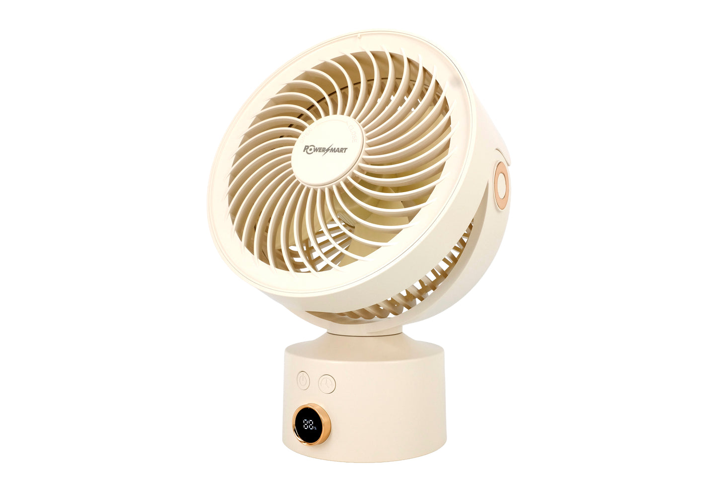 Bezdrátový 3D stolní ventilátor s cirkulací vzduchu | Aromaterapie, chytrý displej a osobní chlazení