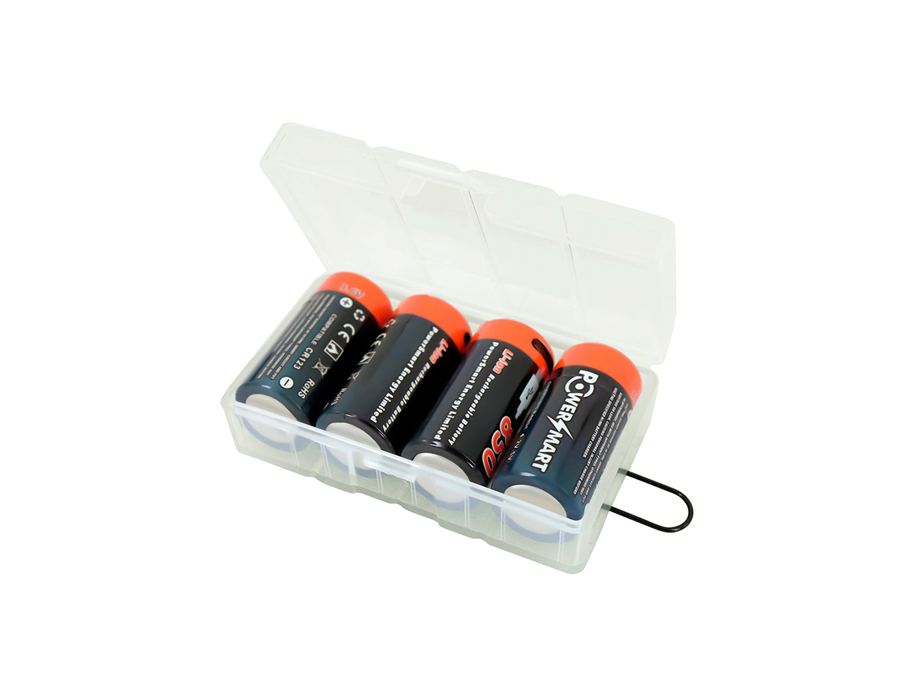 USB CR123 Li-ion oplaadbare batterij, 4-pack 3,6 V 850 mAh met Type C-poort