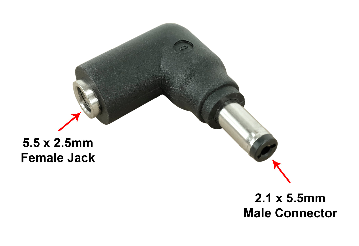 C3 DC Power Adapter Connector Tip: 5.5mm x 2.5mm Female Jack to 5.5mm x 2.1mm Male Plug