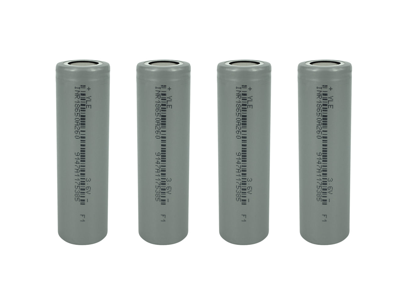 4x 18650 3,6 V 2600 mAh wiederaufladbare Batteriezellen