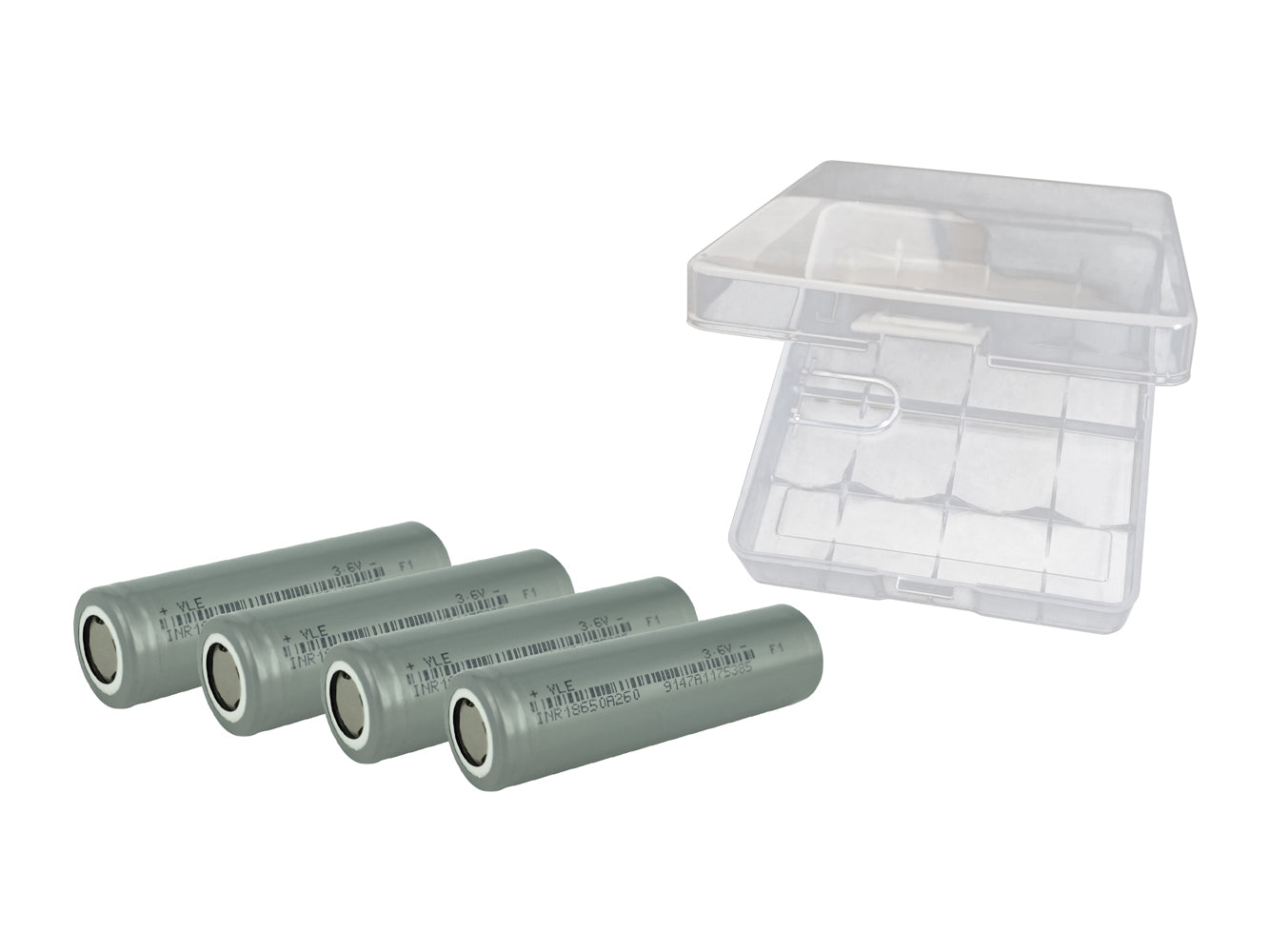 4x 18650 3,6 V 2600 mAh wiederaufladbare Batteriezellen