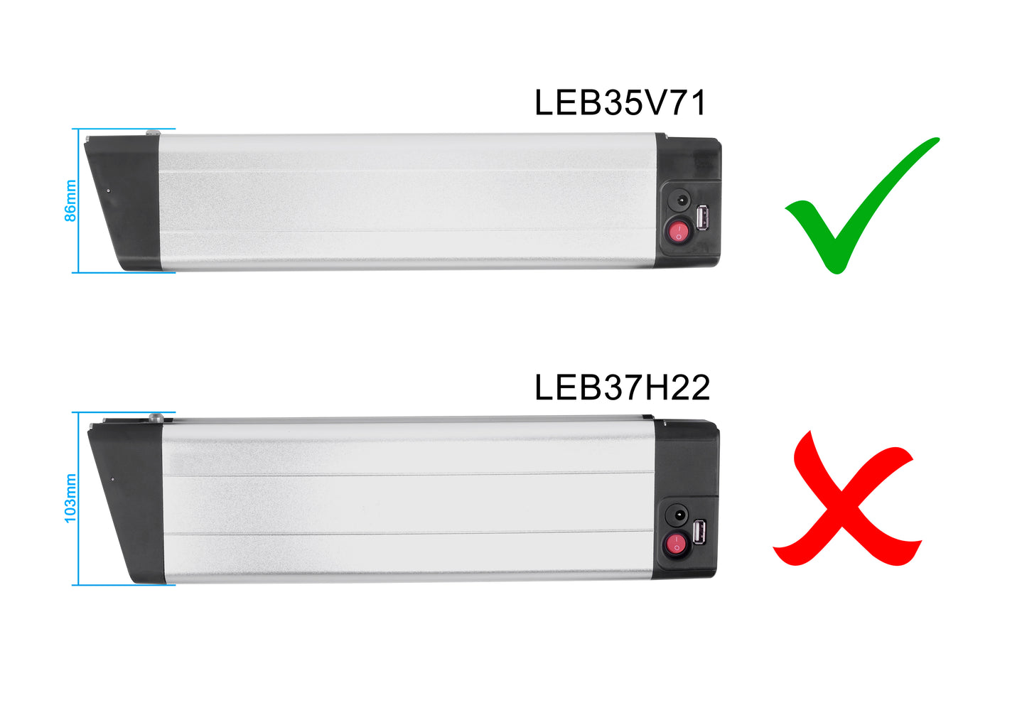 36V 10.5Ah/378Wh Li-Ion eBike Battery, Replacement for Telefunken Compact F820, Kompakt F820