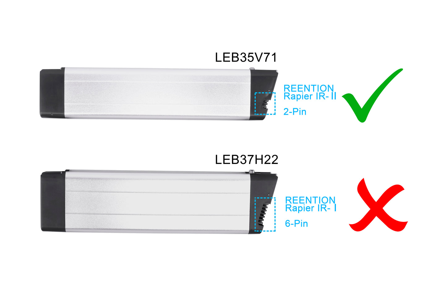 36V 10.5Ah/378Wh Li-Ion eBike Battery, Replacement for Telefunken Compact F820, Kompakt F820
