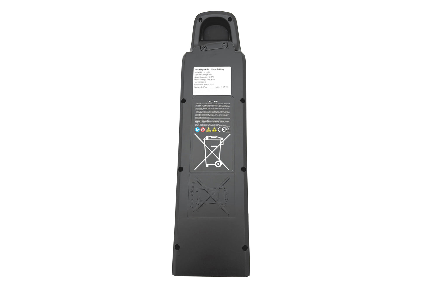 Prophete Downtube E-Bike Replacement Battery 36V 12.8Ah | Fits Entdecker & Cargo (ZZ1311004)