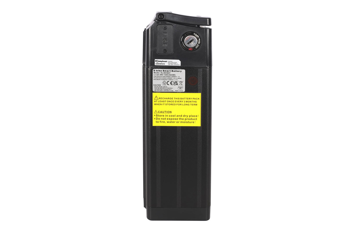 Powersmart 36V 14Ah / 504Wh Accu voor Prophete, Saxonette X-Street/ Zenith Crossroad I en vele anderen