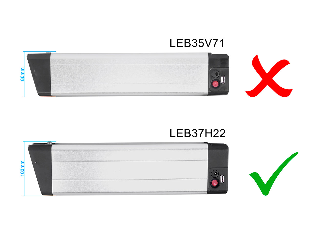 Elektrofahrradakku Li-Ion 36V - 14Ah/504Wh, Ersatz für eLife Air