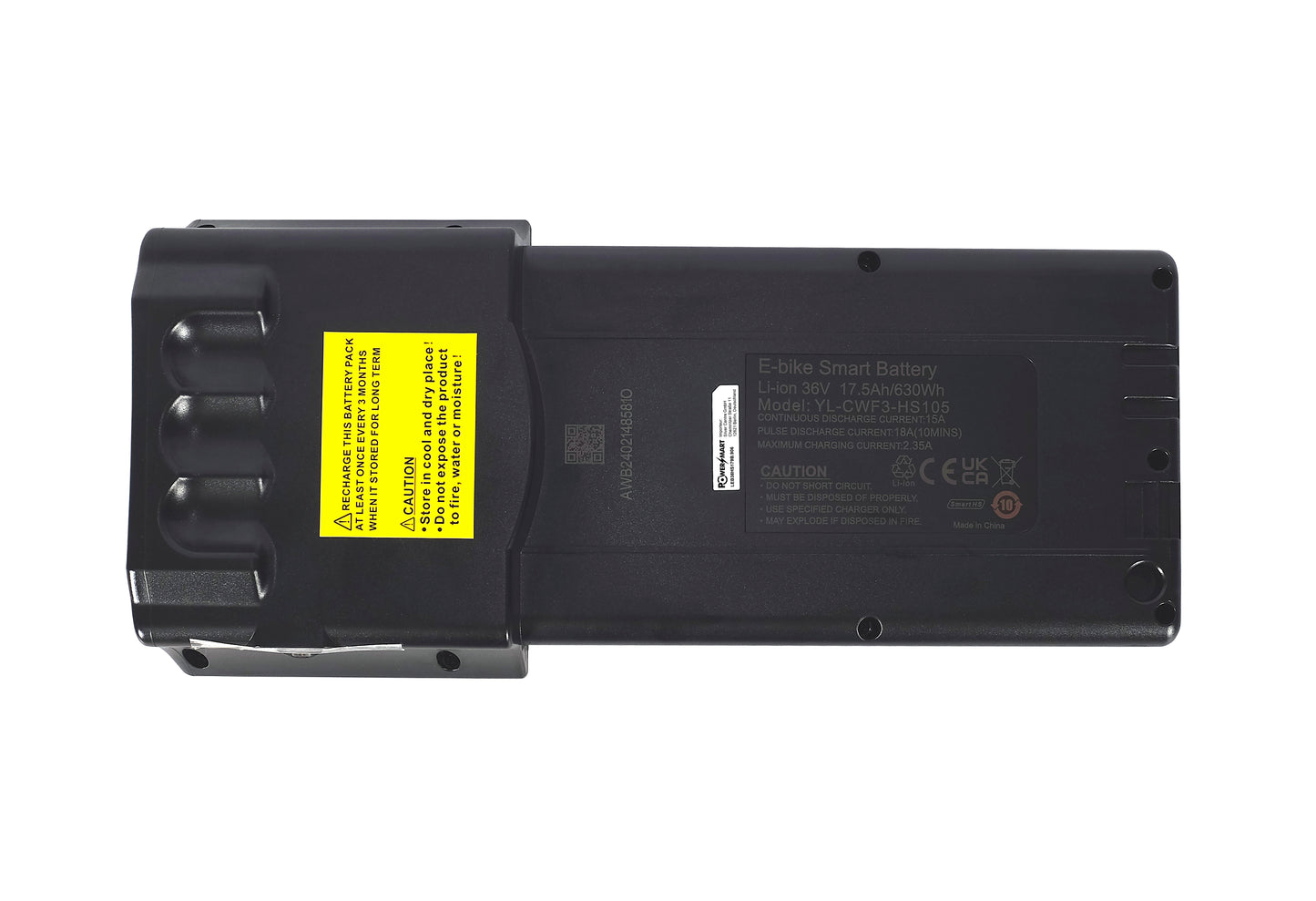 36V 17,5Ah (630Wh) Universal-Gepäckträger-Akku für E-Bikes | Passend für Ansmann, AMIGO, NCM, BBF & Raleigh Systeme