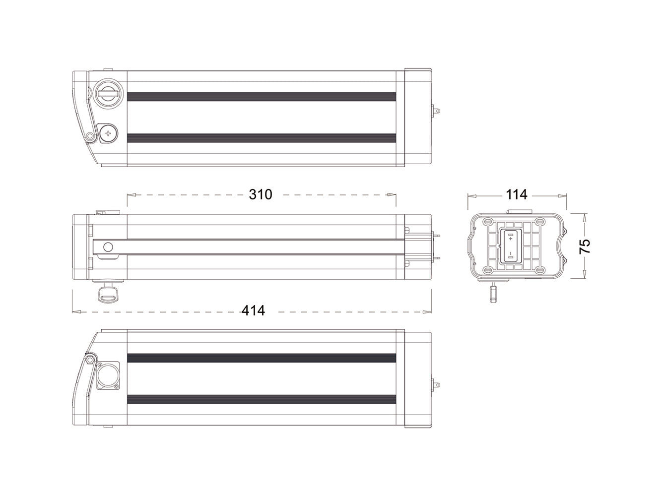 Powersmart 36V 14,5Ah / 522Wh Akku für MTF 4KOZ6030, Fold 1.4