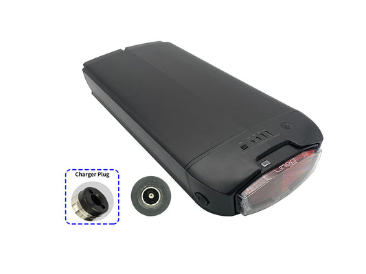 Saxonette Center One/Slimbike and other E-Bike Replacement battery - 36V 13Ah Luggage Rack