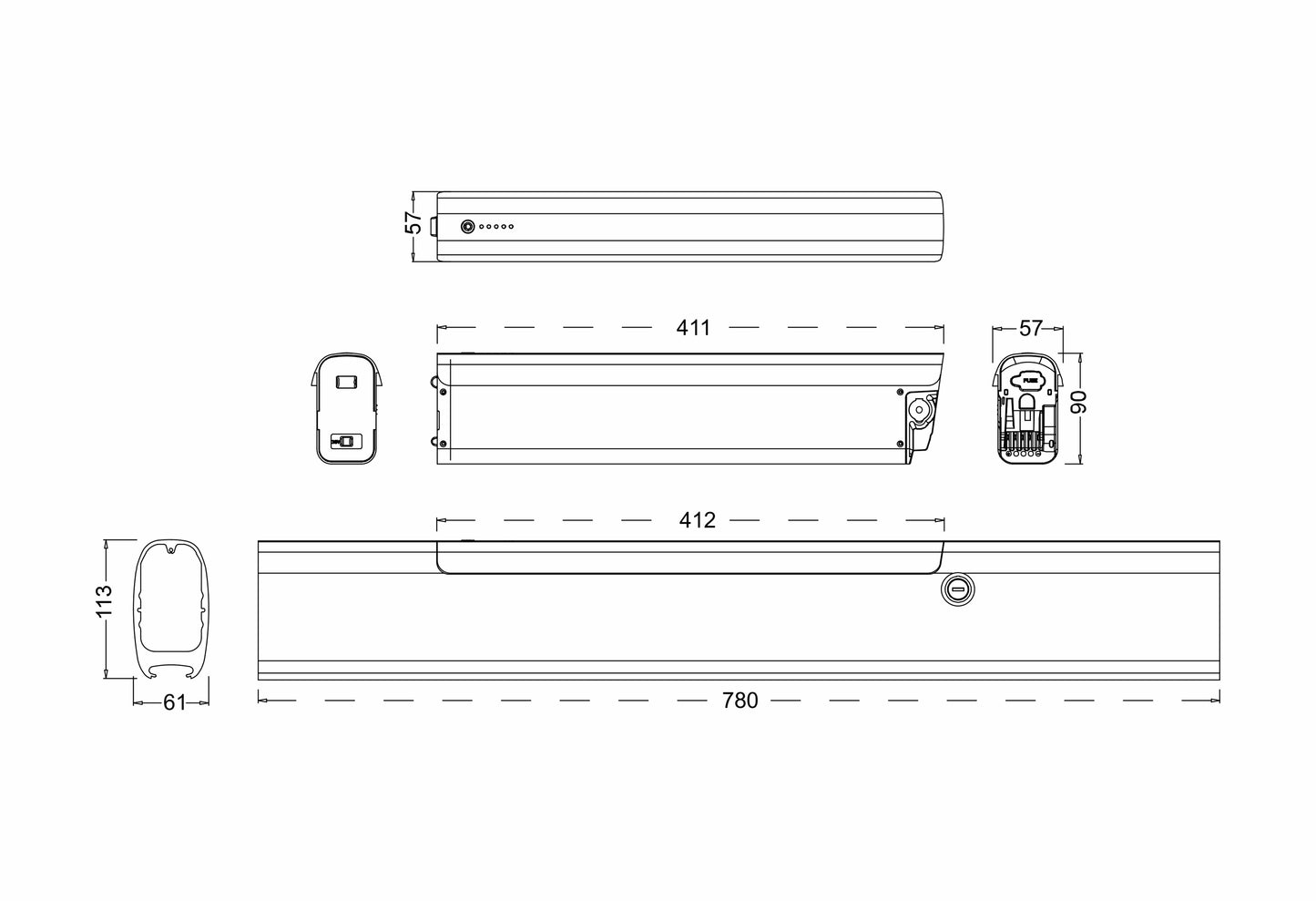 36V 14Ah / 504 Wh Akku für QonQer Sport, QonQer Comfort