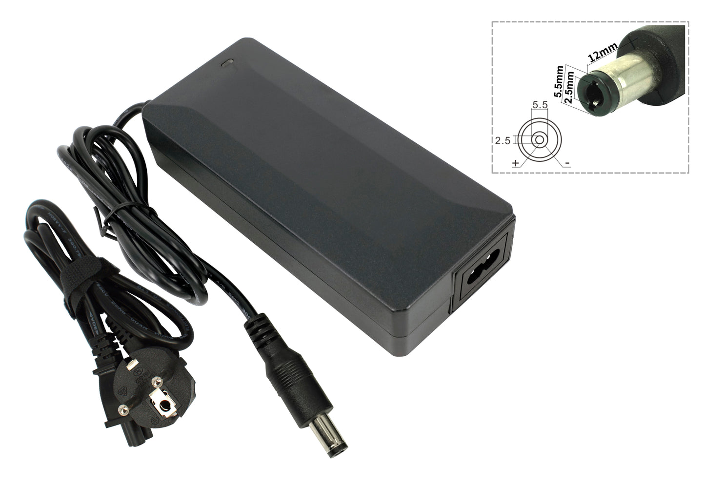 42V 36V 2A AC-voeding voor elektrische scooters/e-bikes/zelfbalancerende scooters, 5,5 x 2,5 mm DC-aansluiting