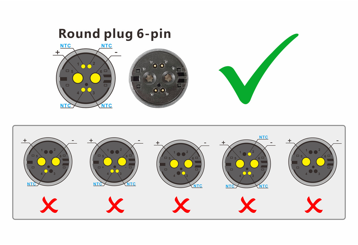 42V 4A Li-Ion EBike Ladegerät mit Rosenberger Rundstecker 6 Pin, Ladegerät für 19381 Alber Xion / 31121-00 Shimano Eco Akku