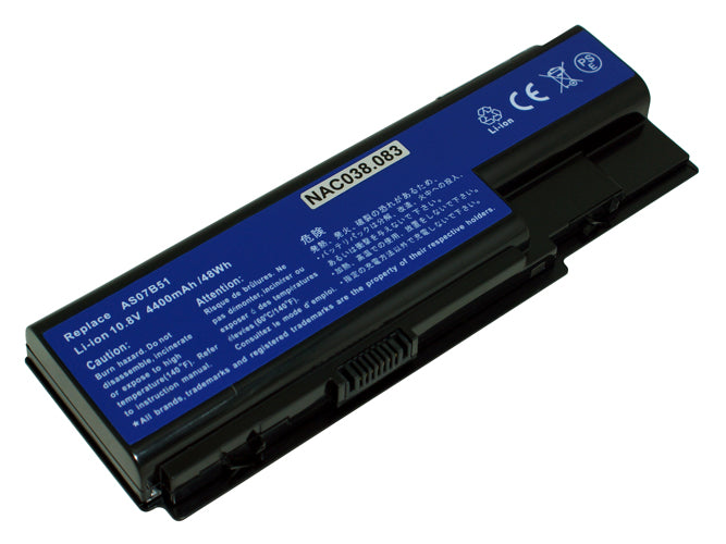 Green Cell® Standard Serie Batteria Per Portatile Packard Bell EasyNote LJ61 LJ63 LJ65 LJ67 LJ71 LJ73 LJ75 LJ77 (6 Pile 4400mAh 10.8V Nero - Foto 5