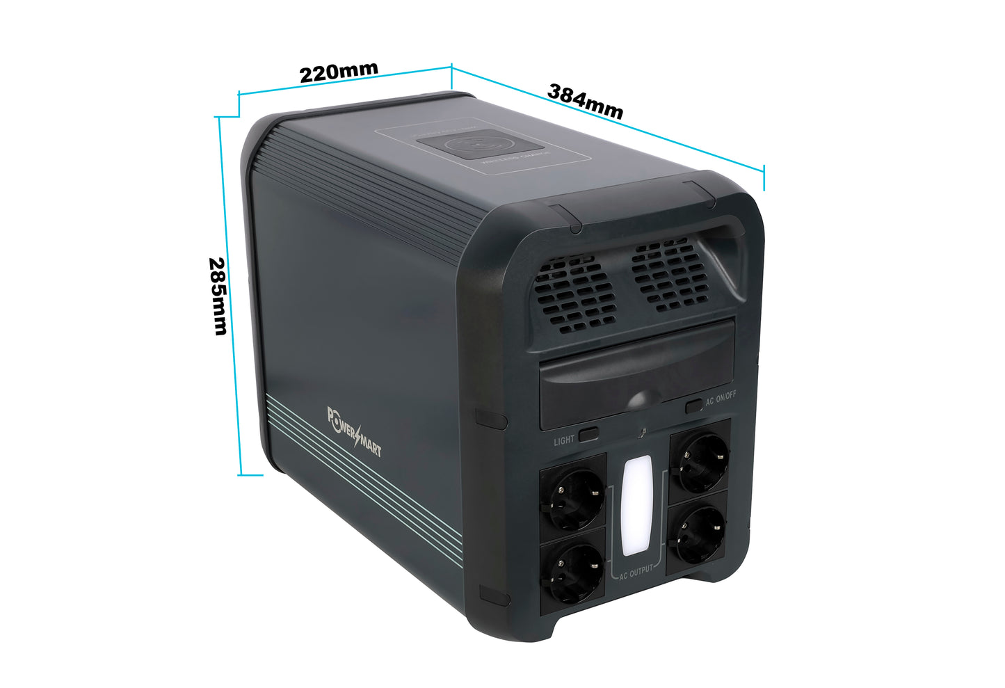 Draagbaar energiestation 2160 Wh, LiFePO4, 2200 W (4400 W piek) 2160 Wh zonnegenerator, noodstroom voor thuis, kamperen in de buitenlucht en camperreizen, off-grid stroom, bediening via slimme app, 100% opgeladen in 2 uur met ultrasnelle modus