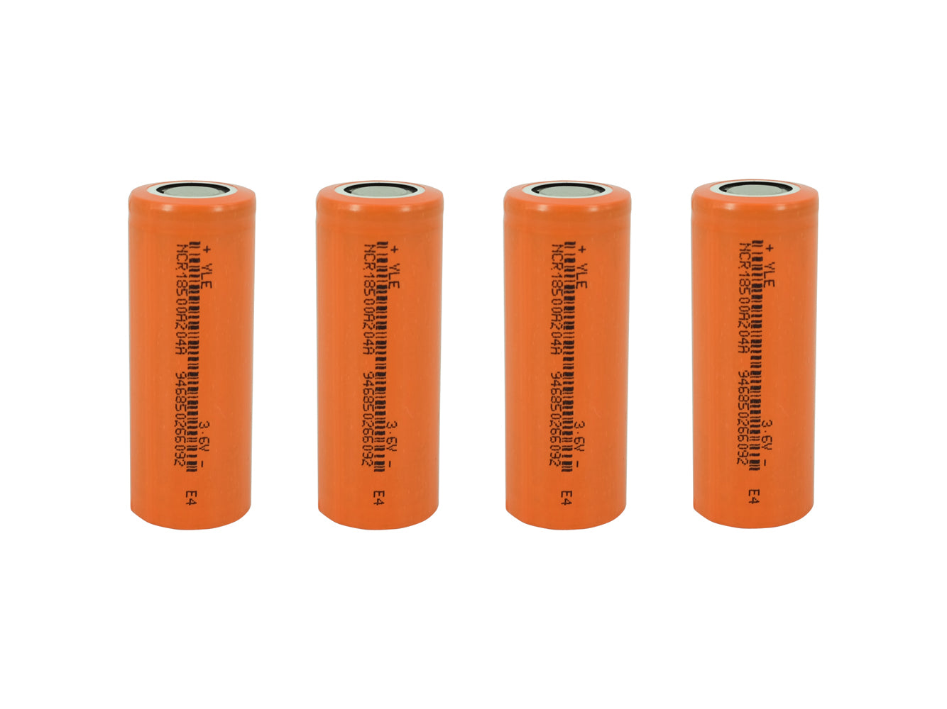 4x 18500 3,6 V 2040 mAh wiederaufladbare Batteriezellen