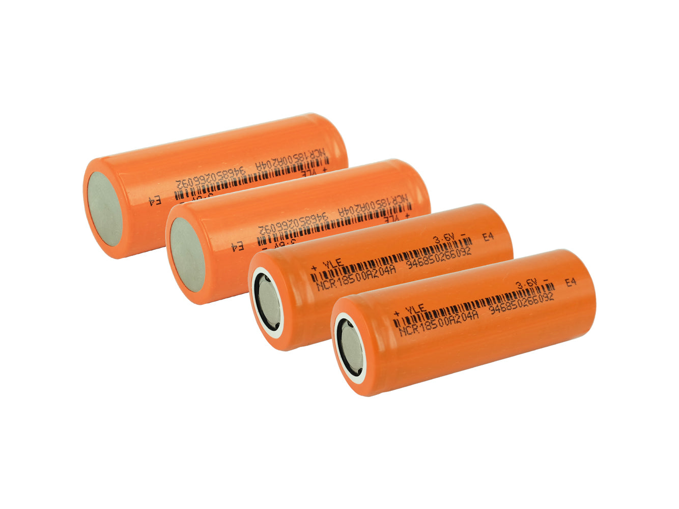 4x 18500 3,6 V 2040 mAh wiederaufladbare Batteriezellen