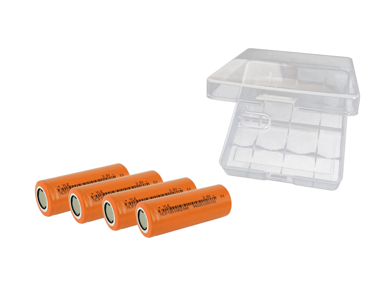 4x 18500 3,6 V 2040 mAh wiederaufladbare Batteriezellen