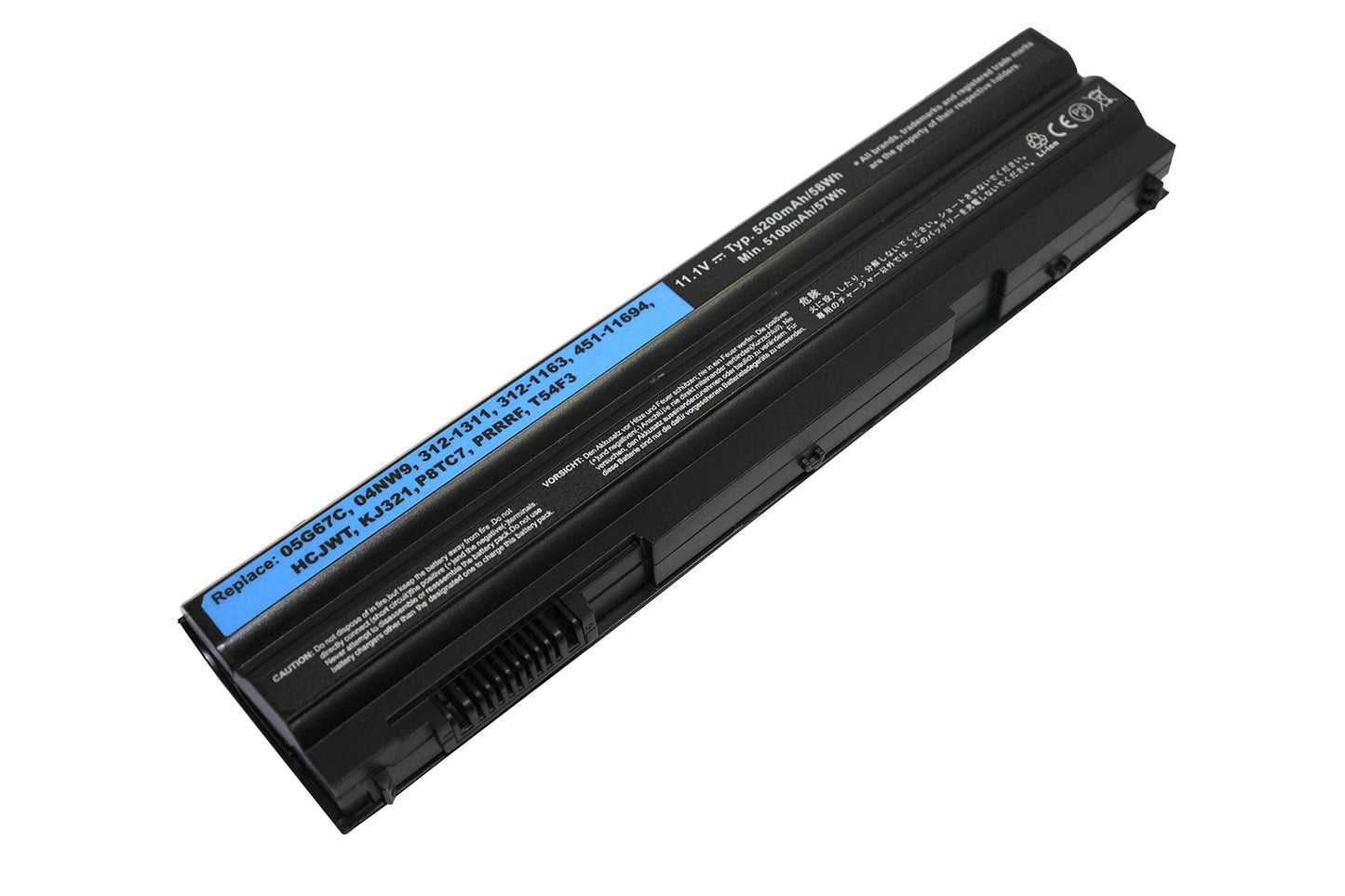 11.1V 5200mAh T54FJ M5Y0X Replacement Laptop Battery for Dell Latitude E6430, E6530, E5430, Inspiron 15R (5520), 17R (5720), Vostro 3560