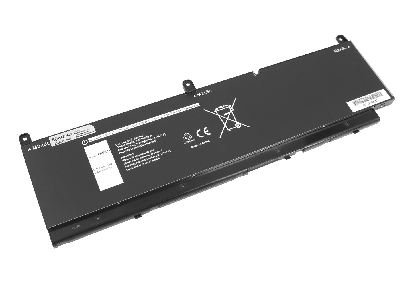11.4V 8300mAh PKWVM 95Wh Laptop Battery for Dell Precision 7550 7560 7750 7760