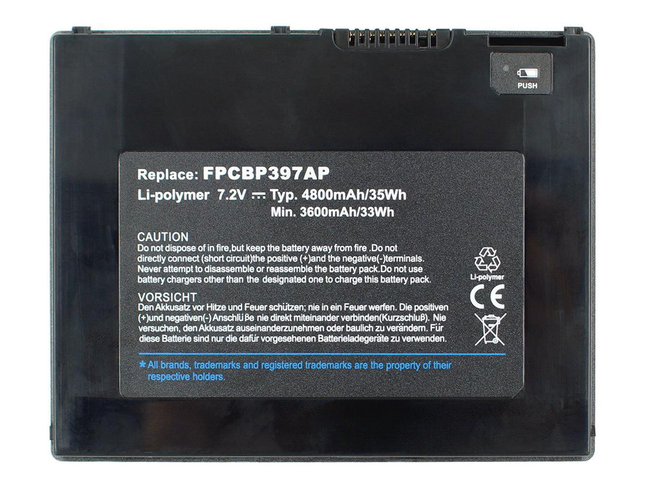 Vervanging voor FUJITSU Stylistic Q572, Stylistic Q572-W7D-001, Stylistic Q572-W8-001, Stylistic Q572/G laptopbatterij