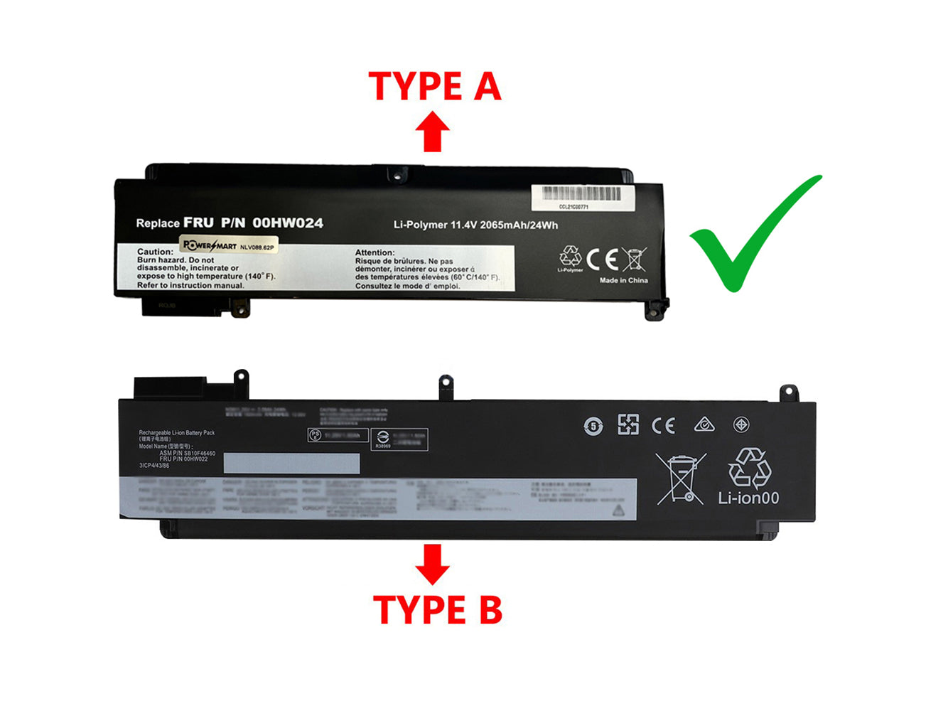 Replacement for LENOVO ThinkPad T470s - 20HF, ThinkPad T470s - 20HG Laptop Battery