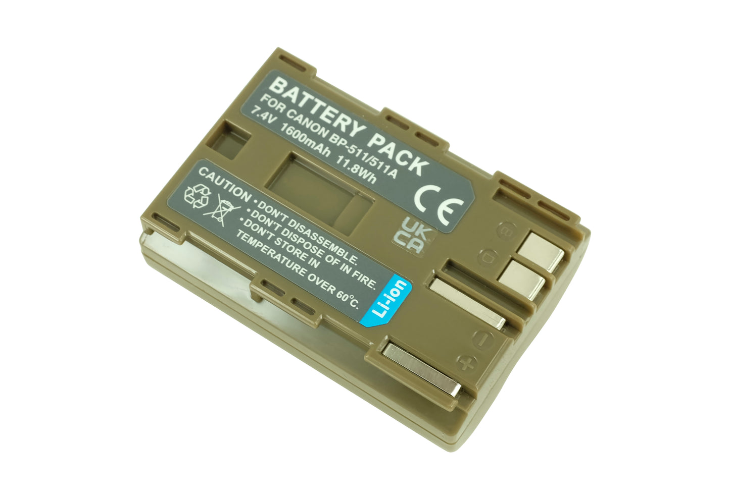 7.4V 1600mAh Li-ion Camcorder Battery for Canon BP-511 BP-511A MV300 MV600 ZR60 Optura