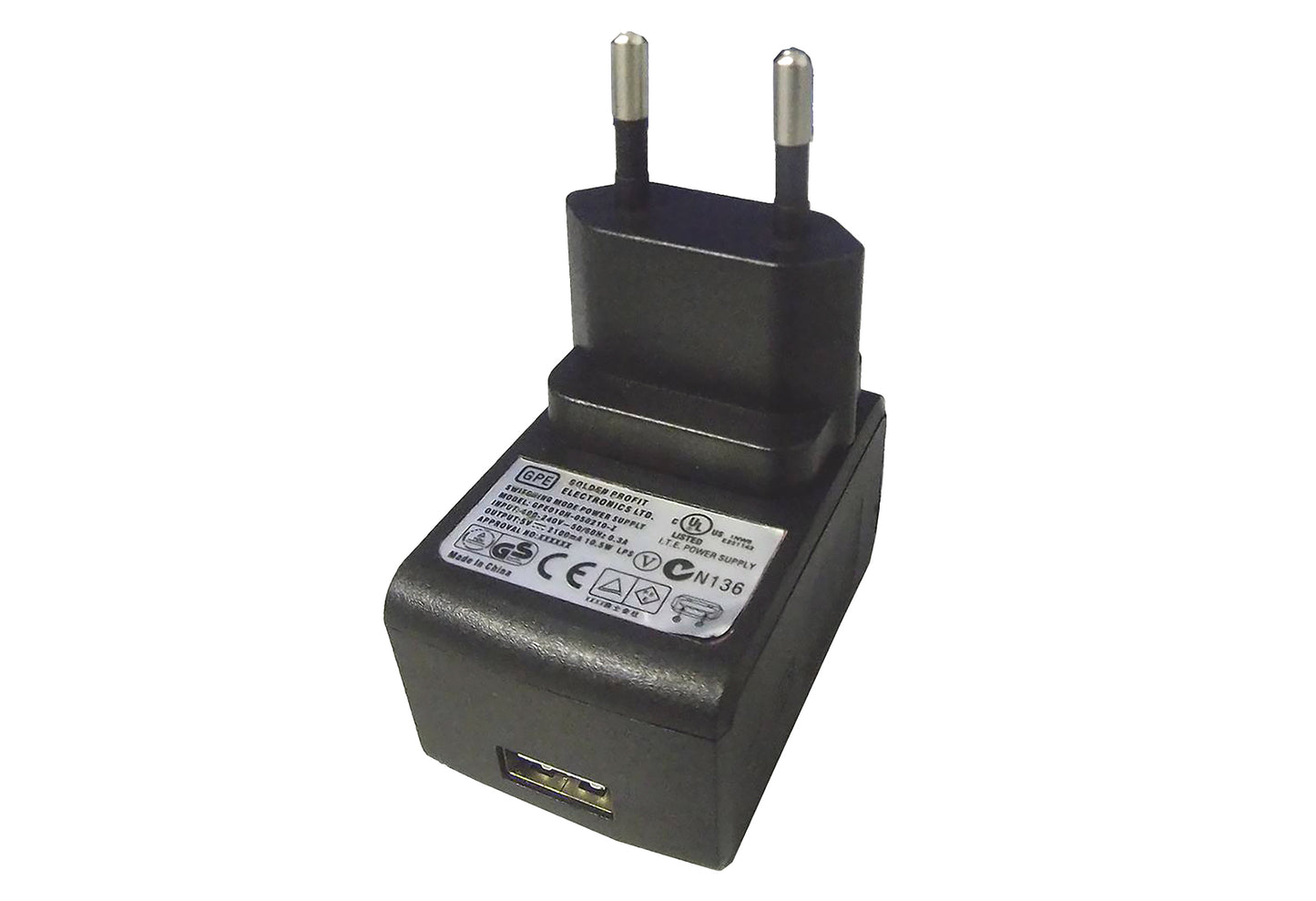 Adattatore USB AC 5V 2.1A 10.5W per Blackberry GoPro HTC LG Motorola Nokia Samsung Sony