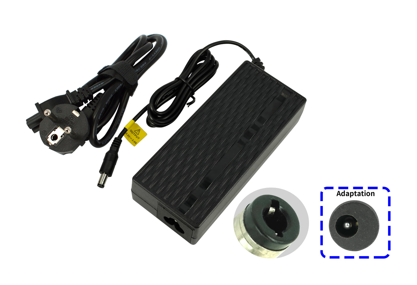Hochwertiges E-Bike Ladegerät 36V 2,0A für Akkus von Phylion (2 Pin) (DC 5,5×2,5mm)