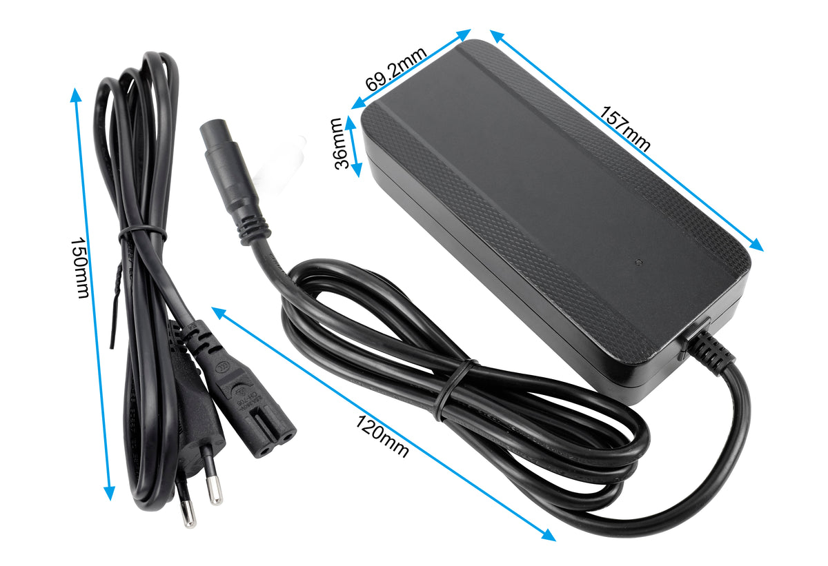Caricabatterie intelligente 42V 2A per batteria di bici elettrica da 36V | Connettore a 3 pin (compatibile con Greenway YJ145)