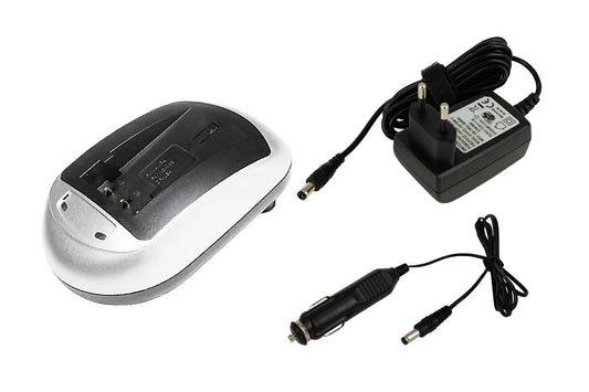 Kit caricabatterie turbo per batteria 12V 1A con ingresso 230V per Konica DR-LB4