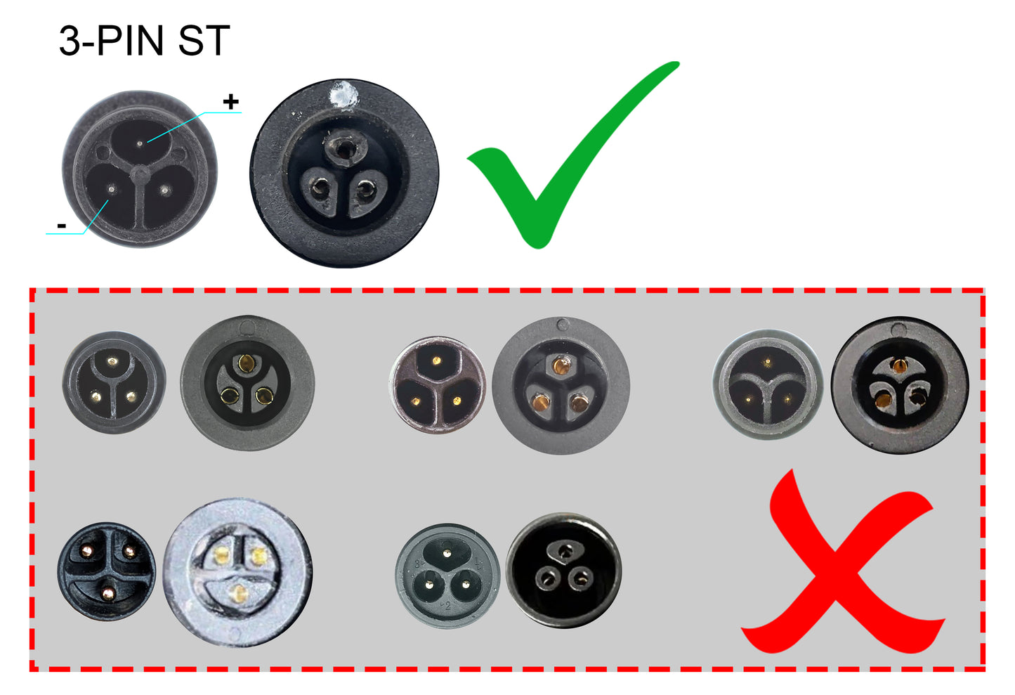 42V 4A | Feu Vert E-Rox, Carrera Impel & 36V Hyena E-Bike Oplader | IMP 3-pins (8mm)