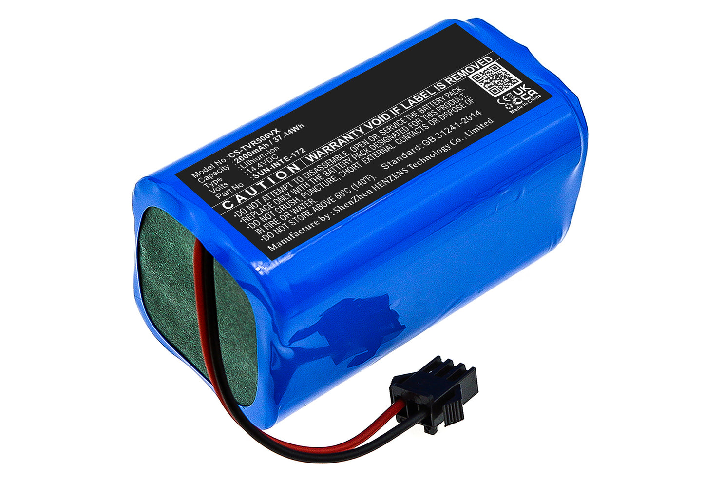 14.4V 2600mAh 37.44Wh Li-ion Battery for Bagotte BG600 Tesvor X500 Coredy R3500 Lefant M210