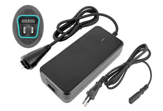 42V 2A Charger for 36V Phylion & Joycube Batteries | 3-Pin Oval Plug (No Notch)