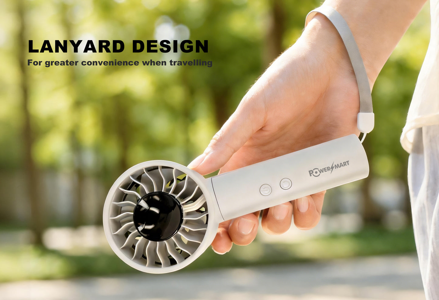 Přenosný oscilující ventilátor | 4500mAh a 6rychlostní chytrý displej