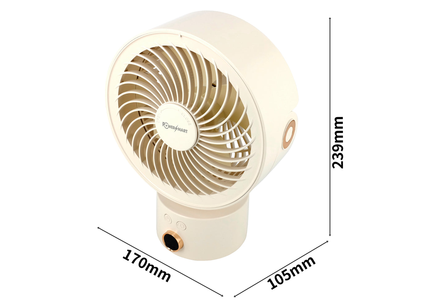 Bezdrátový 3D stolní ventilátor s cirkulací vzduchu | Aromaterapie, chytrý displej a osobní chlazení